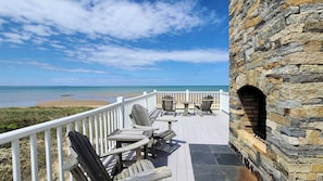 Incredible roof top deck with fireplace