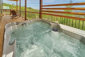 View of mountains from hot tub - View of mountains from hot tub