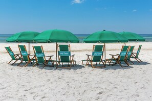 Gulf Dunes features a low density beach, yet still walking distance to Okaloosa Island restaurants and shopping