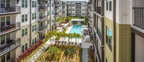 Enjoy a beautiful view of our pool area!