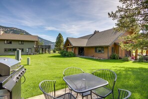 Private Patio | Gas Grill (Propane Provided) | Mountain Views