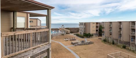 view from our deck - you can hear and see the ocean 