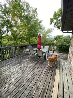 The oversized deck. (Dog not included!)