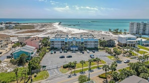 Aerial of the complex -Parking is out front