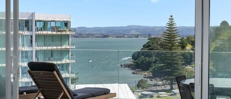 Private balcony with sweeping sea views