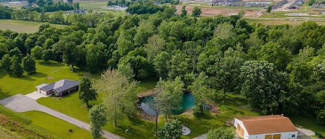 The Time Out at Grand Park - ranch home and recreational barn on 6 acres in Westfield, IN.