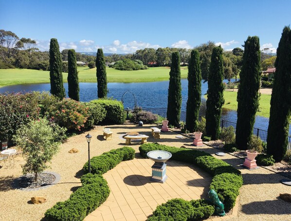 Lake surrounding the property overlooking the golf course