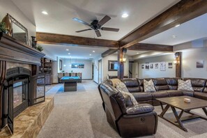 Downstairs Theatre and Game Room.