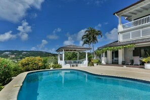 Gazebo overlooking the pool & views.