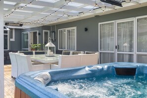 Spa and deck area