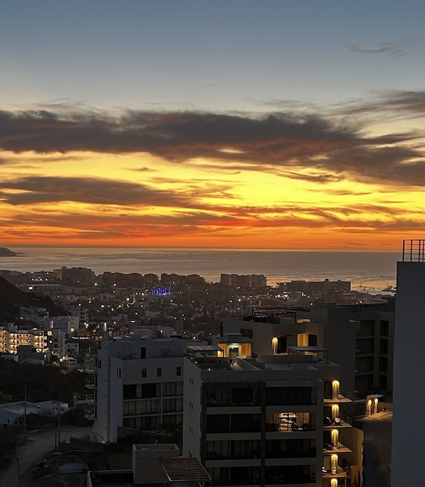 Sunrise over Cabo from the balcony