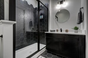 A clean and well-appointed bathroom for your comfort.