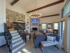 Great Room With Gas Burning Fireplace