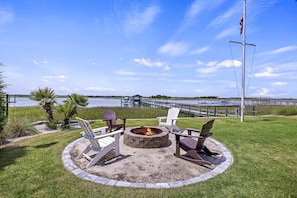 firepit with gorgeous views