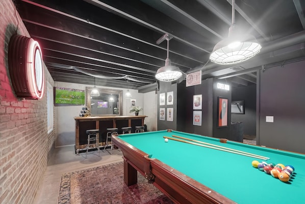 Coopers North Game Room | Pool Table Repurposed from CooperSmiths!
