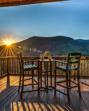 Take in the magnificent sunrise with coffee on the back deck.