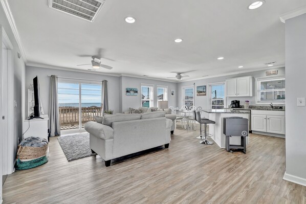 Living room with ocean view