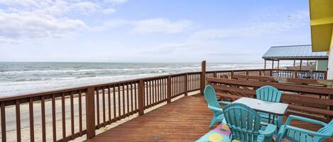 Experience pure bliss as you soak up the sights and sounds of the majestic ocean from this stunning oceanfront deck.
