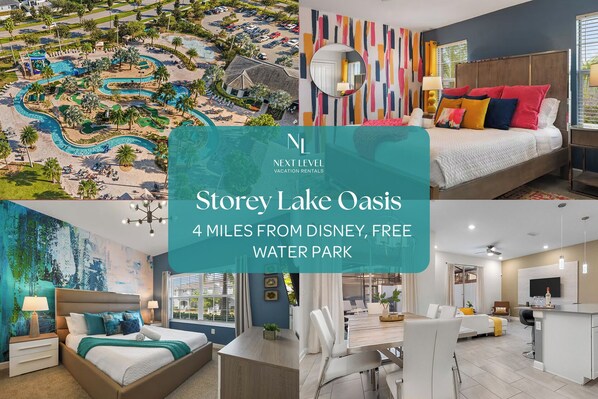 Storey Lake Oasis! 🌴🏡 Just 4 miles from Disney, access to a FREE water park!