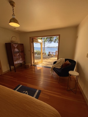 Water views & deck access from bedroom