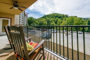 Relax on the private balcony! Views vary.