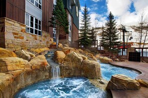 Amazing waterfall hot tub!