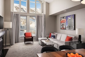 Spacious living room (unit and view assigned at check-in)