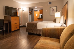 Get a good night's rest in our cozy space with a King bed.