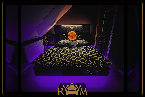 Our self designed King Size RM Epoxy & LED Master Bed