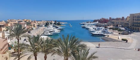 Private roof terrace view, Abu Tig Marina 