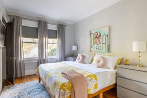 Classic master bedroom with natural lighting