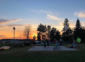 Sunset court time at Les Cheneaux Landing!
