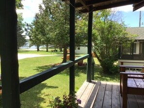 Porch view from Birch Cabin