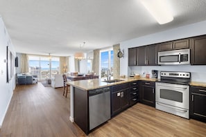 Indoors, Kitchen, Microwave, Oven, Ceiling Fan