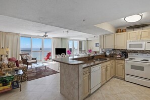 Indoors, Kitchen, Home Decor, Ceiling Fan, Microwave