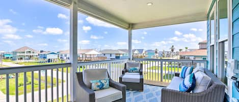 Galveston Vacation Rental | 3BR | 2BA | 1,570 Sq Ft | Stairs Required to Enter