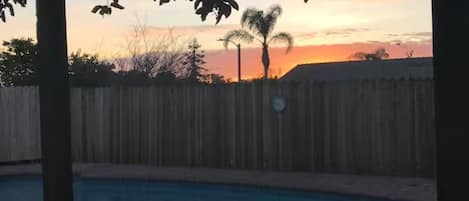 Sunset view from backyard.