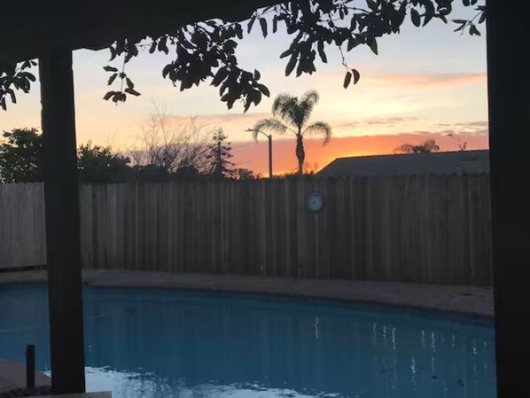 Sunset view from backyard.