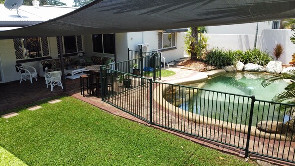 Resort style salt water pool