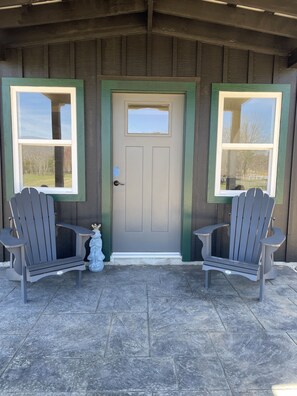 Private front porch with awesome views!