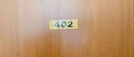 402 entrance door, key box