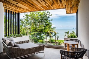 View of the ocean from the third-floor balcony 