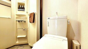 Shower, toilet
