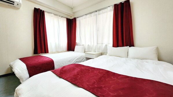 Single bed, double bed