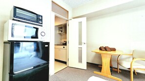 Refrigerator, microwave, toaster provided