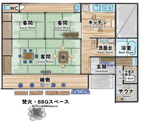 1F floor map
