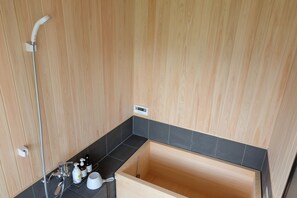 Relax your mind and body in a cypress bath