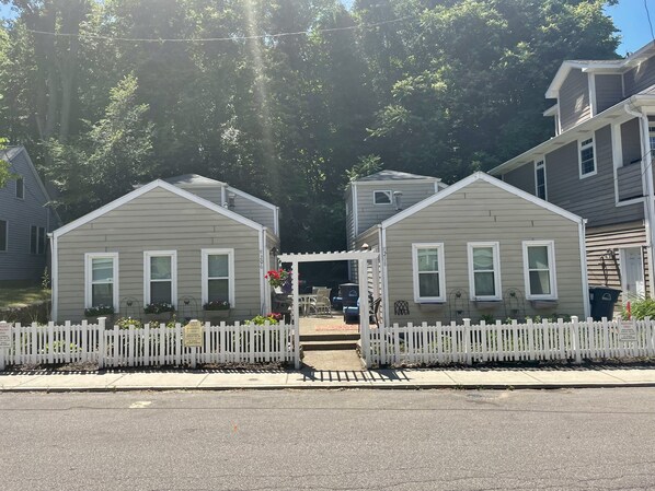 This cottage is the left one in the photo.