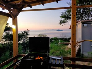 Ocean view from the BBQ space