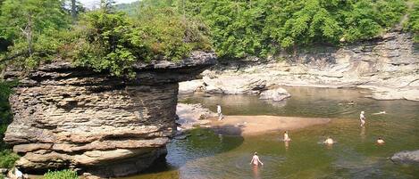 Swallow Falls State Park (swimming hole in the summer). 